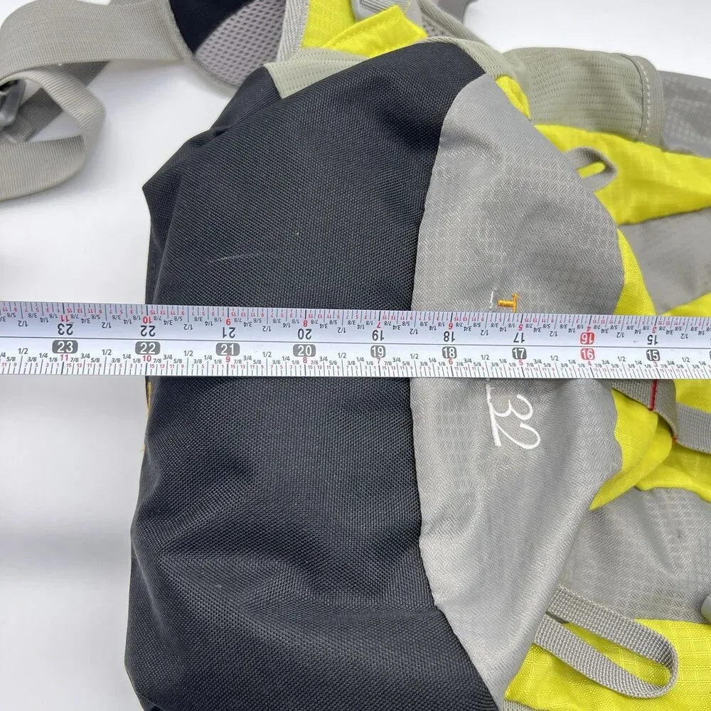 Hiking Backpack W/Rain Cove 32L Yellow Gray Outdoor Camping Trail   Wudz Togo 32